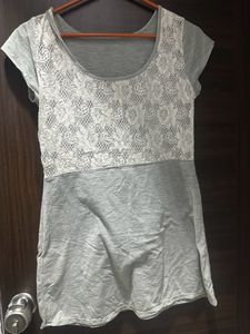 Grey Cotton Top Or Inner for Ladies