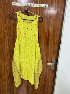 Stylish Yellow Printed Kurta