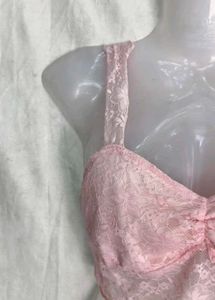 y2k light pink top