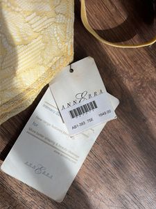 Yellow Lace Padded Bra 26C
