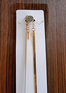 Elegant Gold Herringbone Necklace