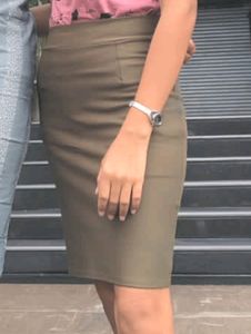Olive Green Pencil Skirt