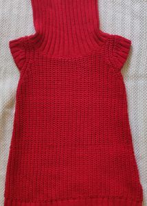 RED HANDMADE DRESS FOR BABY GIRL