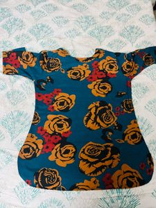 Vibrant Floral Printed Co-ord Set(Top & Trous