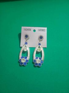 Blue Floral Earrings