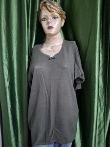 Gray Knit Tunic Top