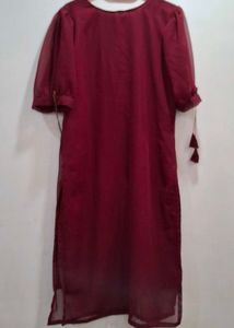 Maroon  Kurta pant set
