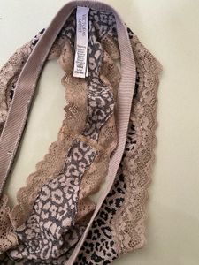 Leopard Print Thong with Lace Trim