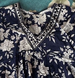 Floral Print V-Neck Dress