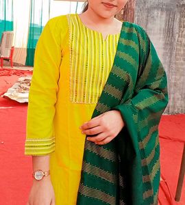 Lime Green Kurti pent set.. Limited Offer 🫴🏻