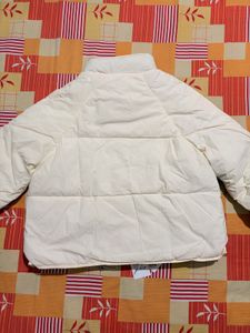 Cream Padded Cropped Jacket
