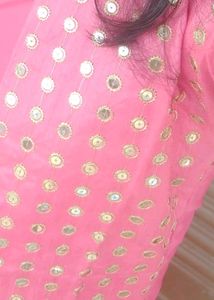 Pink Kurti with Embroidered Jacket