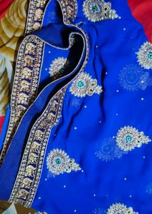 Blue Heavy Designer Saree