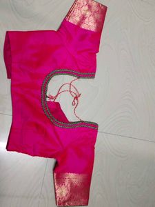 Very Beautiful Green And Pink Pattu Saree