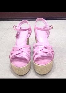 Pink Wedge Sandals