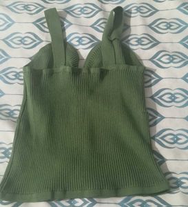 Ribbed Button-Up Tank Top