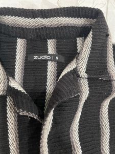 zudio Men's Striped Short Sleeve Shirt