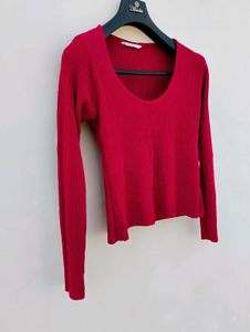 Women Pink Crop Pullover