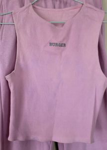 Lavender Crop Top &amp; Jogger Set