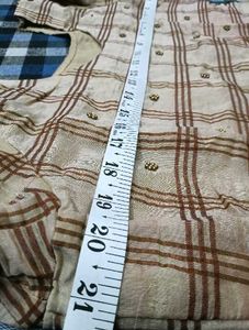 Maroon Checkred Kurta 2 piece set