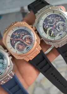 Luxury Silicone Strap Watch (Pack of 2)