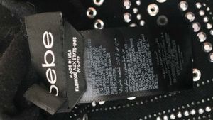 Bebe Black Studded Bodycon Dress