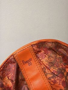 Unique Orange Floral Crossbody Bag