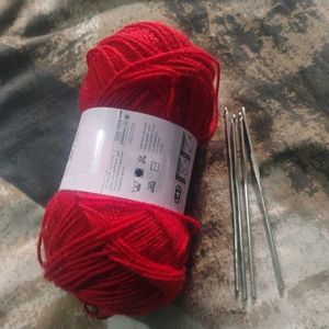 Red Yarn Ball for Knitting