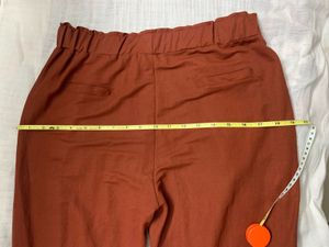 Comfortable Rust Cropped Pants