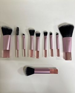 Mini Pink Makeup Brush Set with Pouch