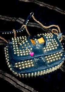 Black Studded Sling Bag 🖤👛