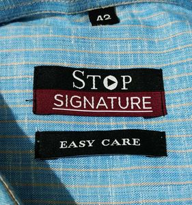 Stop Signature Men's Striped Shirt