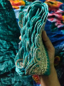 Embroidered Teal Lace
