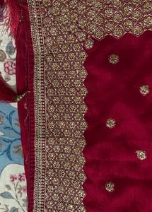 Sequin Maroon Saree