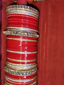 Red &amp; Gold Bridal Bangles Set
