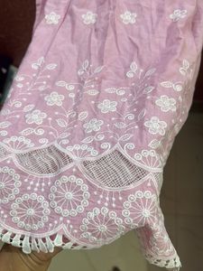 XS size Elegant Pink Embroidered Kurta