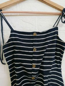 Striped Button-Down Sun Dress