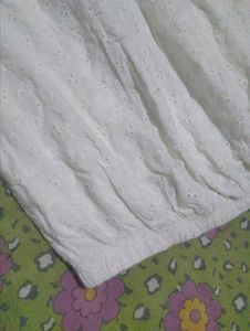 White Broderie Anglaise Off-Shoulder Top