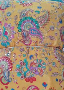 Embroidered Yellow Dress Material
