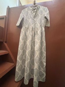 Anouk Cream Printed Kurti Dress - Feeling Festive