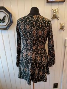 Forever 21 Green ikat pattern Casual skater Dress