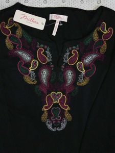 Stylish Black Embroidered Top
