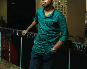 Men's Green Printed Kurta