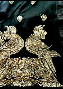 Elegant Black gota zari Saree
