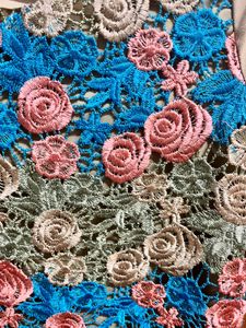 Crocheted embroidered Floral Top