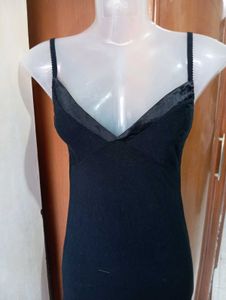 Amorosa Black Slip Dress
