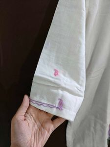 Embroidered White Kurta