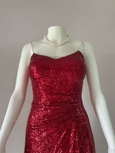 Stunning Red Sequin Evening Dress