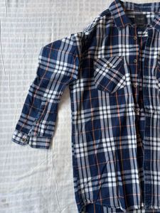 VOI JEANS Blue Plaid Casual Shirt