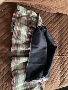 Plaid Pleated Mini Skirt